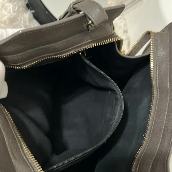 YSL Cabas Bold Y Grey Bag - Picture 16 of 17